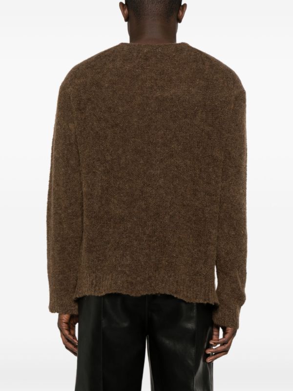 Nanushka Brown Tevin Brushed Jumper | Browns Knitted Sweaters