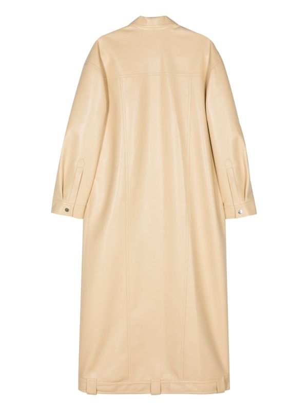 Nanushka Neutral Keano Single-Breasted Coat | Browns Single Breasted Coats