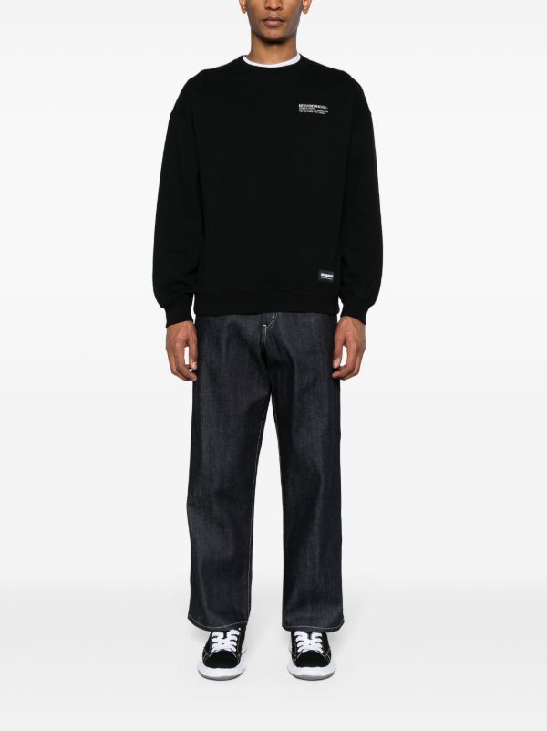 Neighborhood Black Logo-Embroidered Cotton Sweatshirt | Browns Sweatshirts