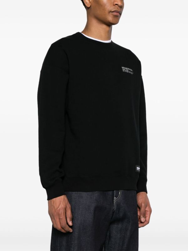 Neighborhood Black Logo-Embroidered Cotton Sweatshirt | Browns Sweatshirts