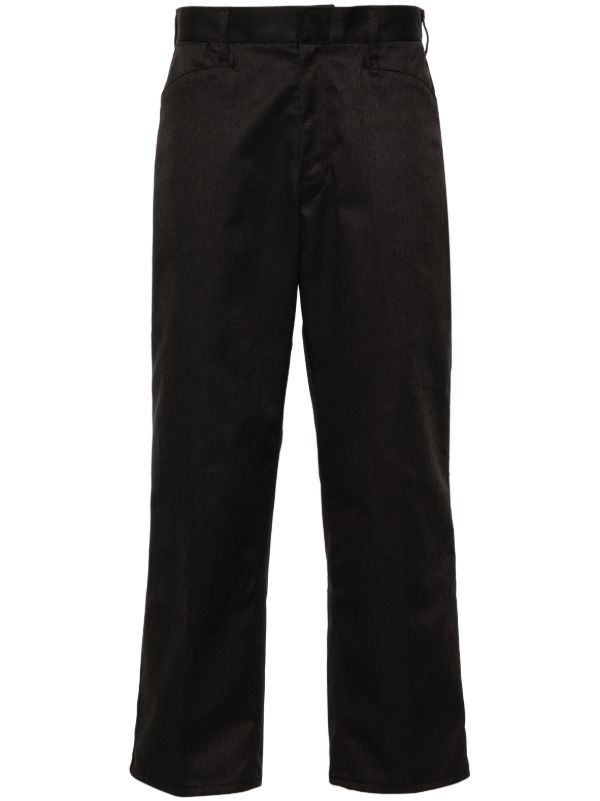 Neighborhood Black Mid-Waist Straight Trousers | Browns Regular-Fit & Straight Leg Pants
