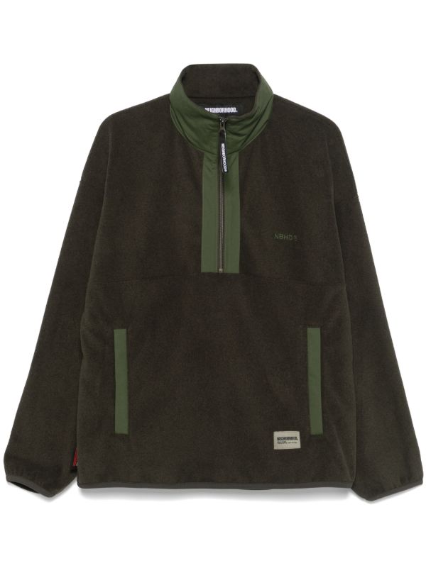 Neighborhood Green Half-Zip Sweatshirt | Browns Sweatshirts
