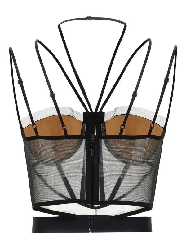 Nensi Dojaka Sheer-panelled Corset Top | Browns Vests & Tank Tops