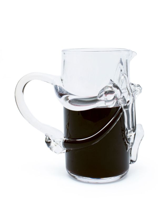 NIKO JUNE White Ivy Glass Jug | Browns Glassware