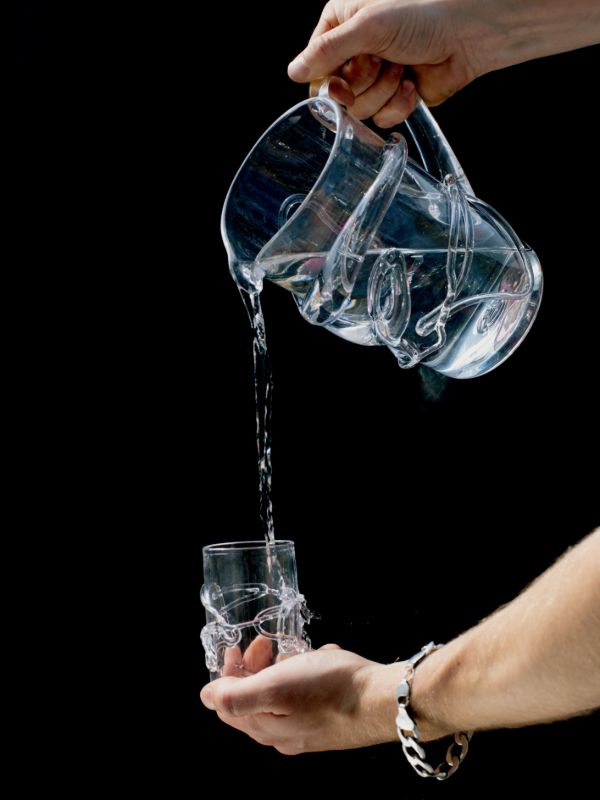 NIKO JUNE White Ivy Glass Jug | Browns Glassware