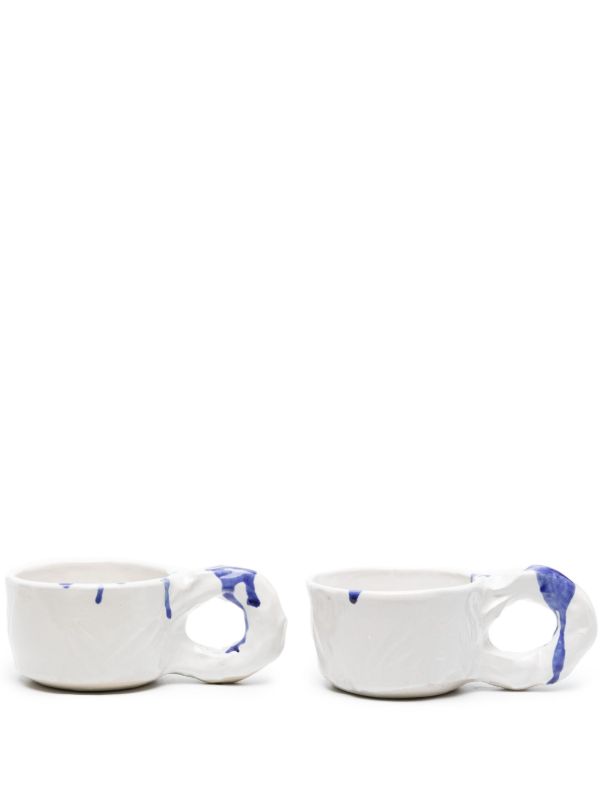 NIKO JUNE White Studio Ceramic Cup Set | Browns Cups & Tea Sets