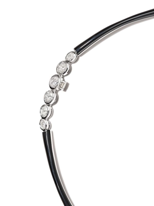 Nikos Koulis 18K White Gold Oui Diamond Necklace | Browns Fine Necklaces