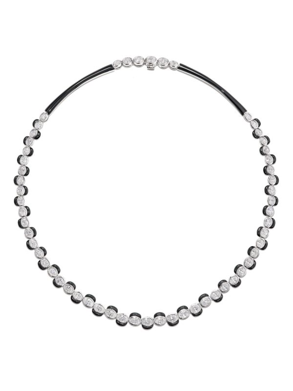 Nikos Koulis 18K white gold Oui diamond necklace | Browns Fine Necklaces