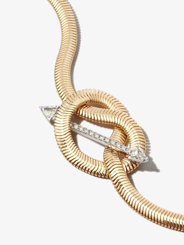 Nikos Koulis 18K Yellow Gold Feelings Diamond Bracelet | Browns Fine Bracelets