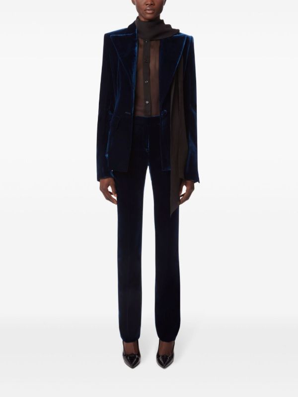 Nina Ricci Single-breasted Velvet Blazer | Browns Blazers