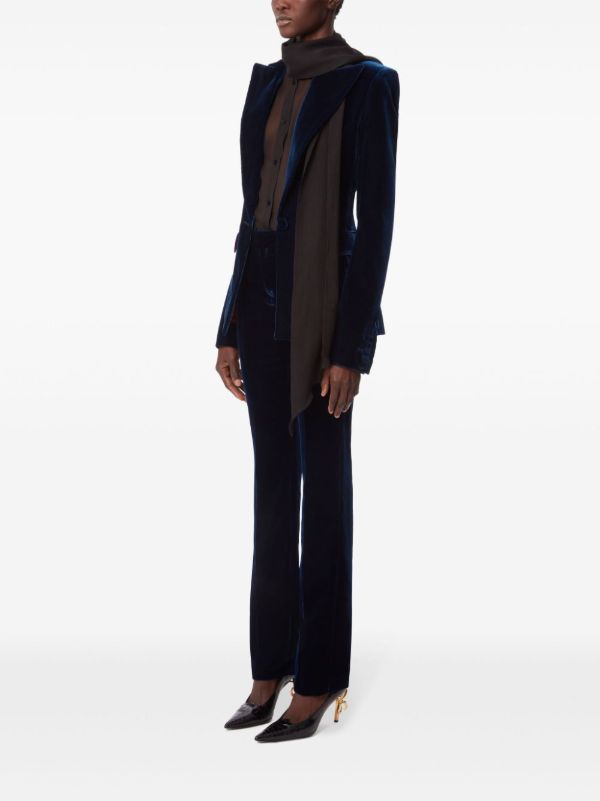 Nina Ricci Single-breasted Velvet Blazer | Browns Blazers