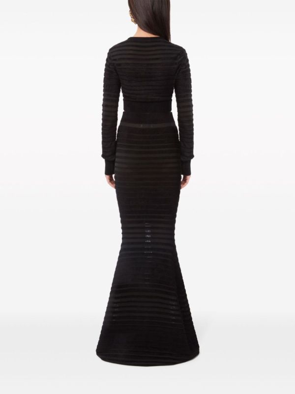 Nina Ricci Striped Cropped Sweater | Browns Knitted Sweaters