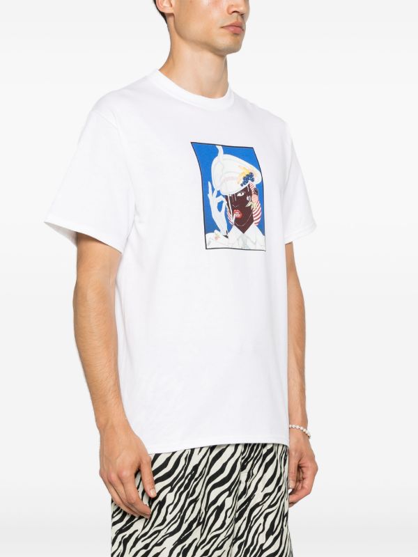 NOAH NY X Antonio Lopez White Illustration-Print T-Shirt | Browns T-Shirts & Jersey Shirts