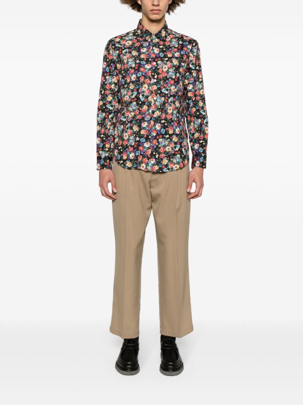 NOAH NY X The Cure Black Floral-Print Shirt | Browns Shirts