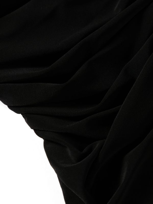 Norma Kamali Black Bouclé Effect Halterneck Swimsuit | Browns One-Pieces