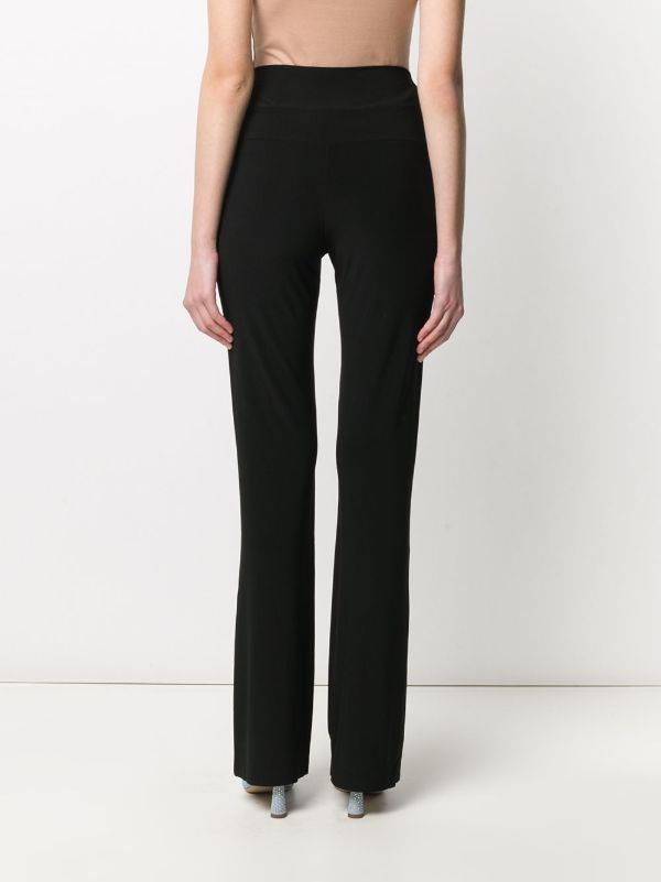 Norma Kamali Black High-Waist Flared Trousers | Browns Flared & Bell-Bottom Pants