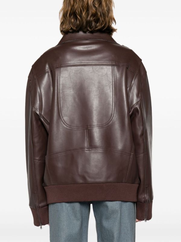 Norma Kamali Oversized Biker Jacket | Browns Faux Leather Jackets