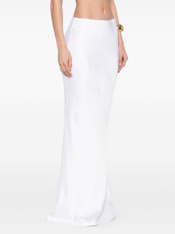 Norma Kamali White Obie Maxi Skirt | Browns Straight Skirts