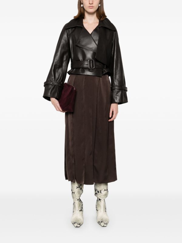 Nour Hammour Brown Hatti Leather Jacket | Browns Leather Jackets