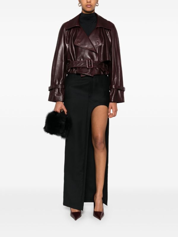 Nour Hammour Cropped Leather Jacket | Browns Leather Jackets