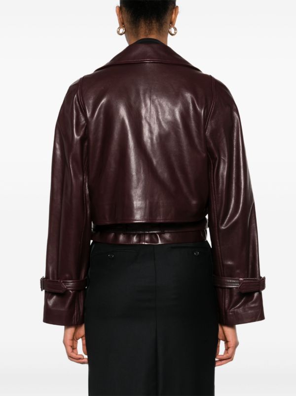 Nour Hammour Cropped Leather Jacket | Browns Leather Jackets