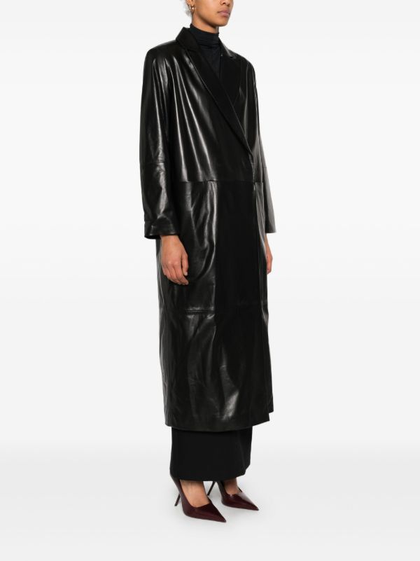 Nour Hammour Leather Coat | Browns Leather Coats