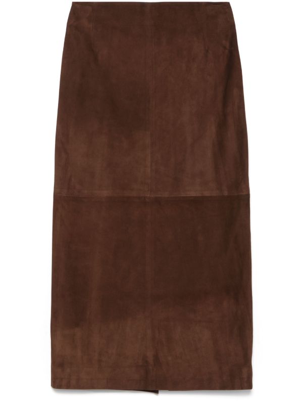 Nour Hammour Suede Skirt | Browns Straight Skirts