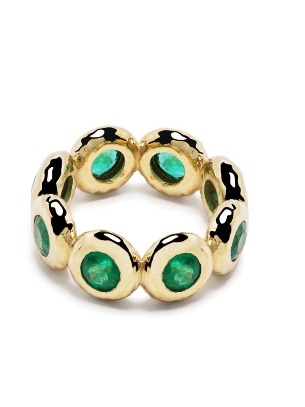 Octavia Elizabeth 18K Yellow Gold Jumbo Nesting Gem Emerald Ring | Browns Fine Rings