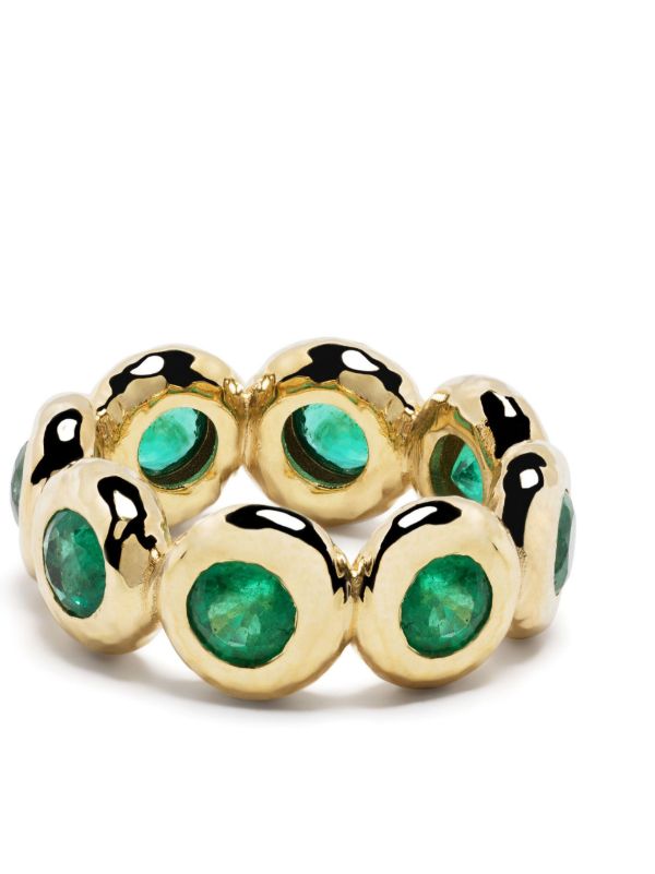 Octavia Elizabeth 18K Yellow Gold Jumbo Nesting Gem Emerald Ring | Browns Fine Rings