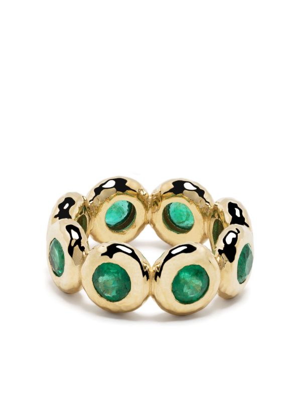 Octavia Elizabeth 18K yellow gold Jumbo Nesting Gem emerald ring | Browns Fine Rings