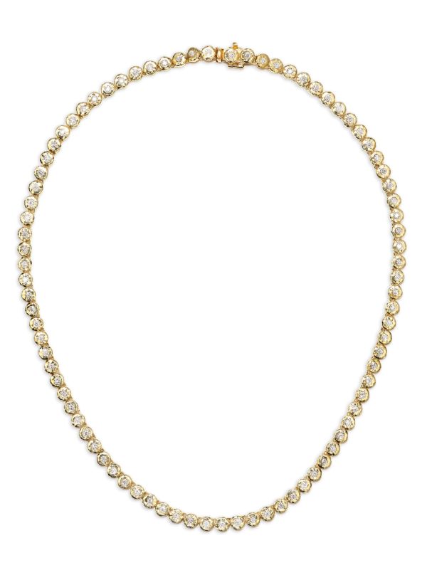 Octavia Elizabeth 18K yellow gold Micro Nesting Gem diamond necklace | Browns Fine Necklaces