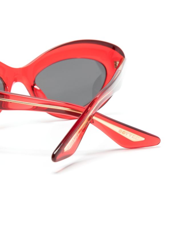Oliver Peoples X Khaite Red 1968C Cat-Eye Sunglasses | Browns Sunglasses