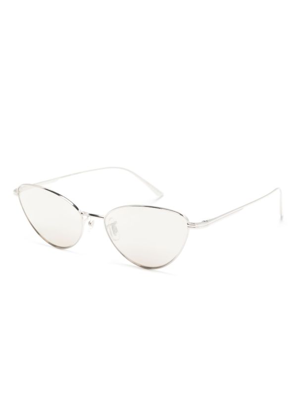 Oliver Peoples X Khaite Silver-Tone 1998C Cat-Eye Sunglasses | Browns Sunglasses