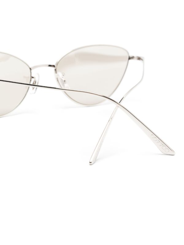 Oliver Peoples X Khaite Silver-Tone 1998C Cat-Eye Sunglasses | Browns Sunglasses