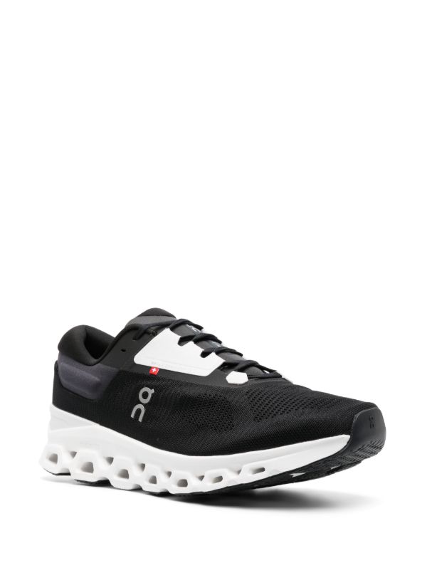 On Running Black Cloudstratus 3 Running Sneakers | Browns Low-Tops