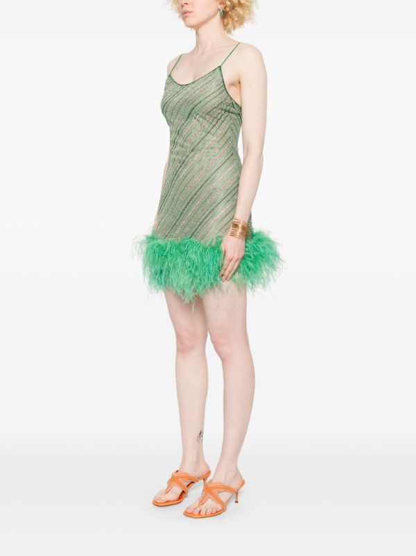 Oséree Feather-trim Mini Dress | Browns Cocktail & Party Dresses