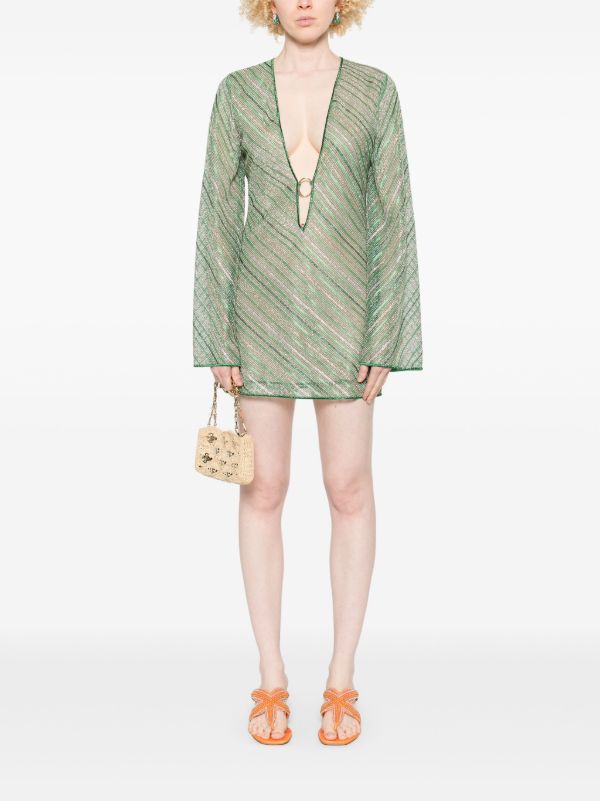 Oséree Striped Mini Dress | Browns Cocktail & Party Dresses