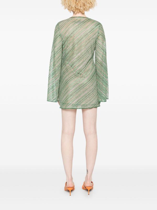 Oséree Striped Mini Dress | Browns Cocktail & Party Dresses