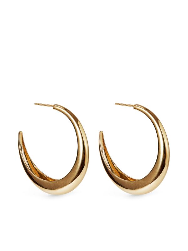 Otiumberg 14K gold vermeil Graduated large hoop earrings | Browns Earrings
