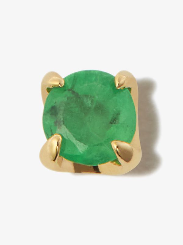 Otiumberg 14K Yellow Gold Emerald Single Stud Earring | Browns Fine Earrings