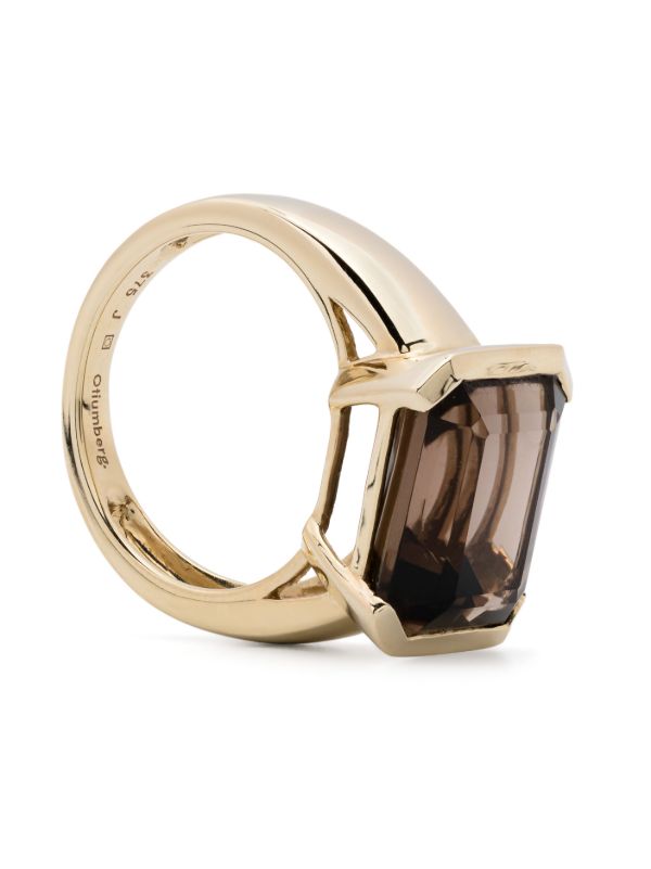 Otiumberg 9K Yellow Gold Domino Quartz Ring | Browns Fine Rings