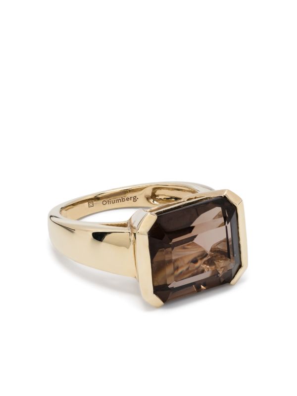 Otiumberg 9K Yellow Gold Domino Quartz Ring | Browns Fine Rings