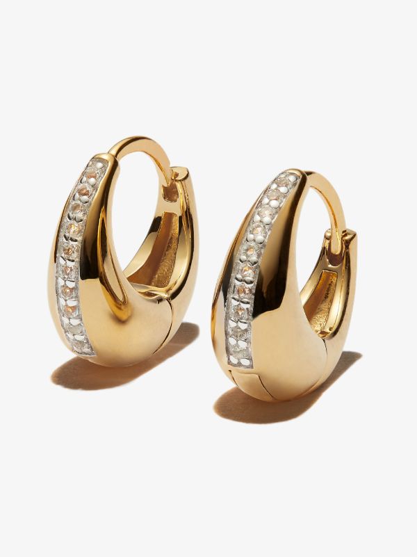 Otiumberg Gold Vermeil Topaz Graduated Hoop Earrings | Browns Earrings
