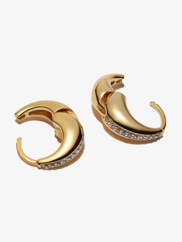 Otiumberg Gold Vermeil Topaz Graduated Hoop Earrings | Browns Earrings