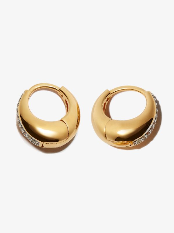 Otiumberg gold vermeil topaz graduated hoop earrings | Browns Earrings