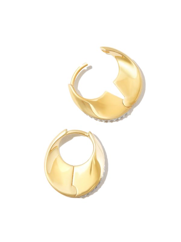 Otiumberg Yellow Gold Vermeil Siren Topaz Hoop Earrings | Browns Earrings