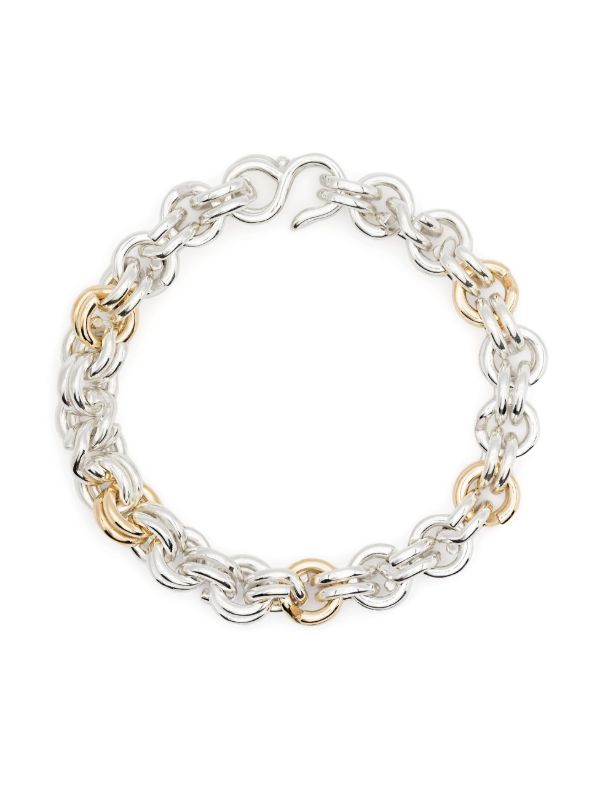 OUIE 14K Yellow Gold And Sterling Silver Keyring Bracelet | Browns Bracelets