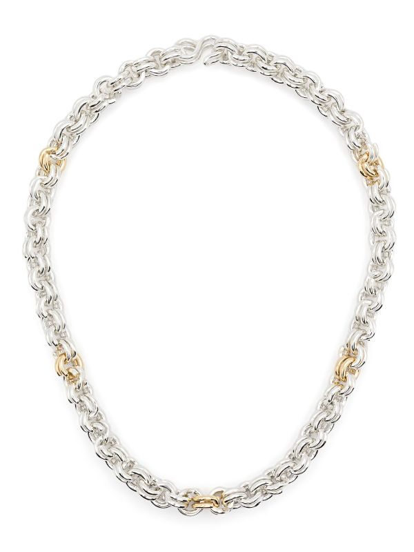 OUIE 14K Yellow Gold And Sterling Silver Keyring Necklace | Browns Necklaces