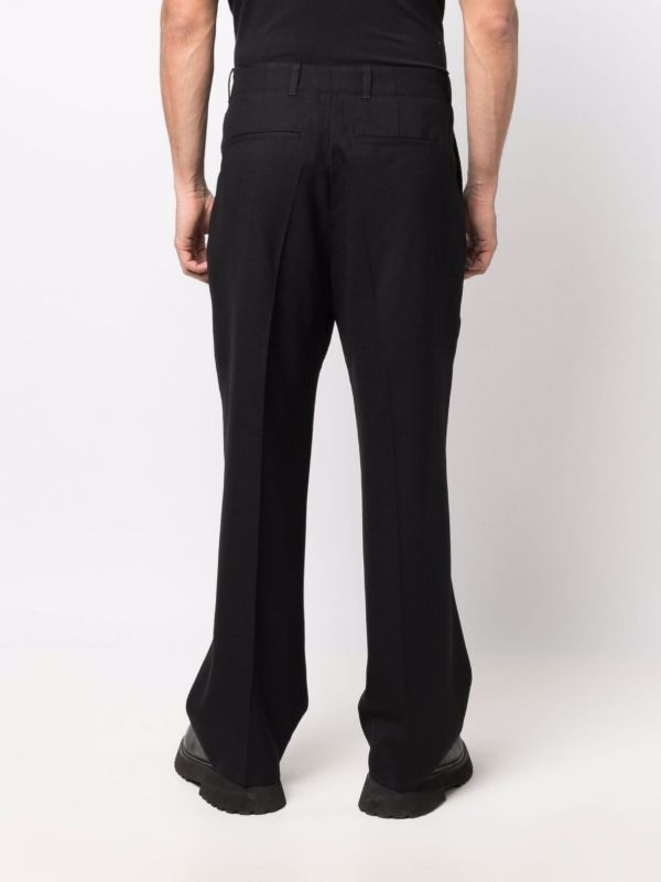OUR LEGACY Black Borrowed Chino Wool Trousers | Browns Wide Leg Pants