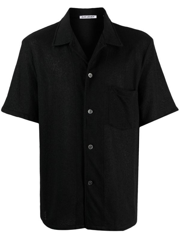 OUR LEGACY black Box bouclé shirt | Browns Shirts